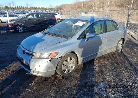 2007 Honda Civic Lx z USA, uszkodzony, nr VIN 1HGFA16577L080200